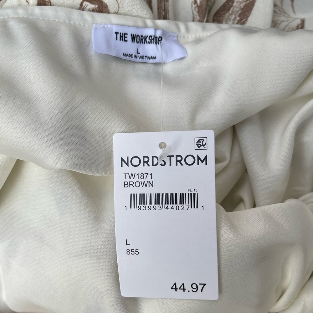 Cream Maxi Dress with Brown Western Print - Picture 16 of 16